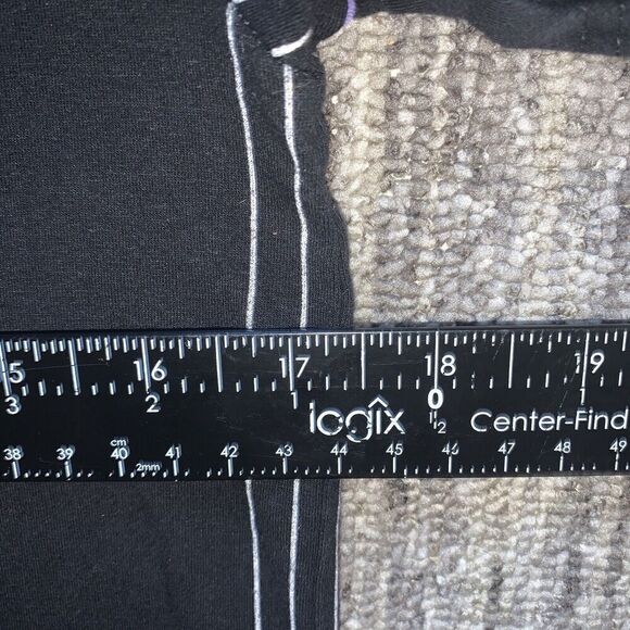 Denim & Flower Ricky Singh Men’s Size Small T Shirt Black Vertical Stripes - Picture 3 of 4